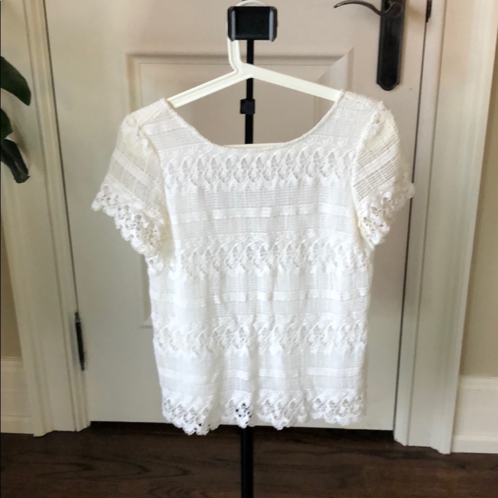 Zara White Lacey top S